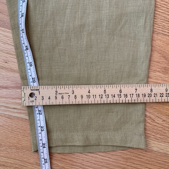 ❌SOLD❌ ZARA 100% Linen pants Tapered High waist Elastic - Picture 16 of 16